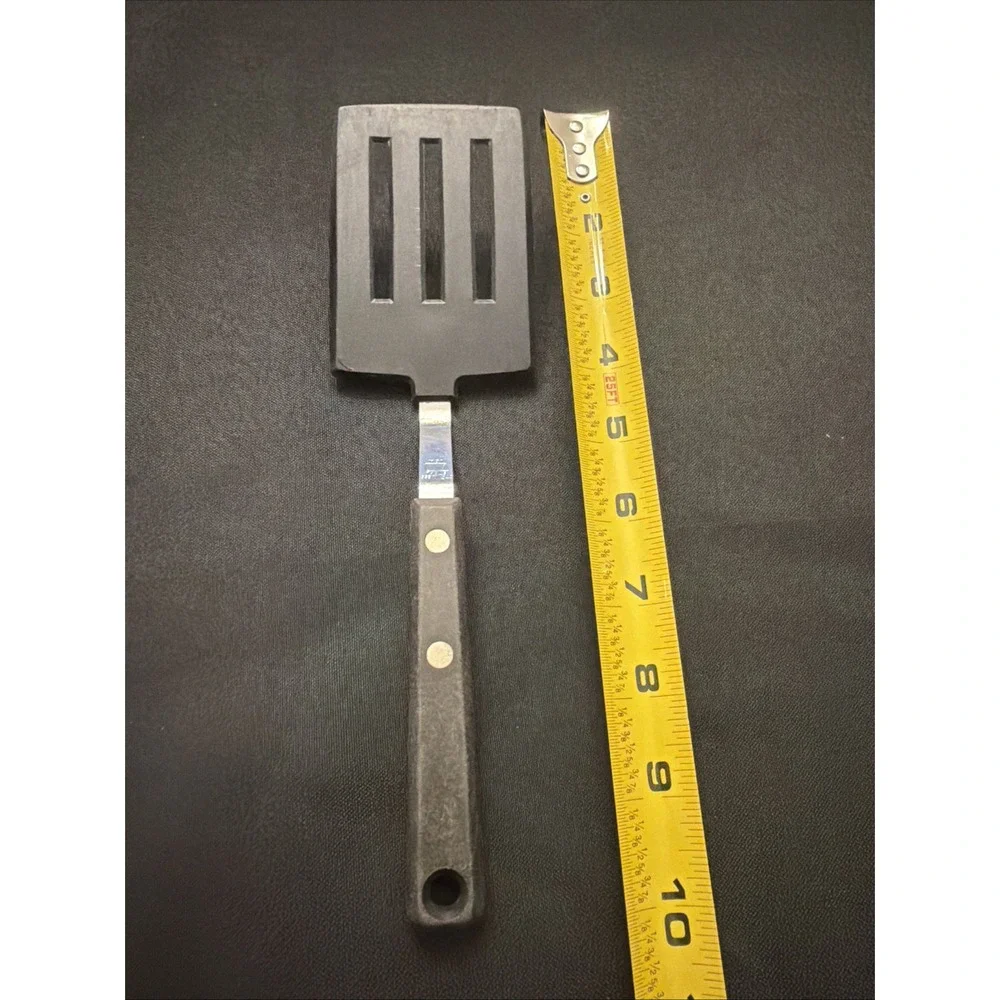 EKCO Short Stainless  Slotted Spatula Nylon Head Bakelite Handle USA